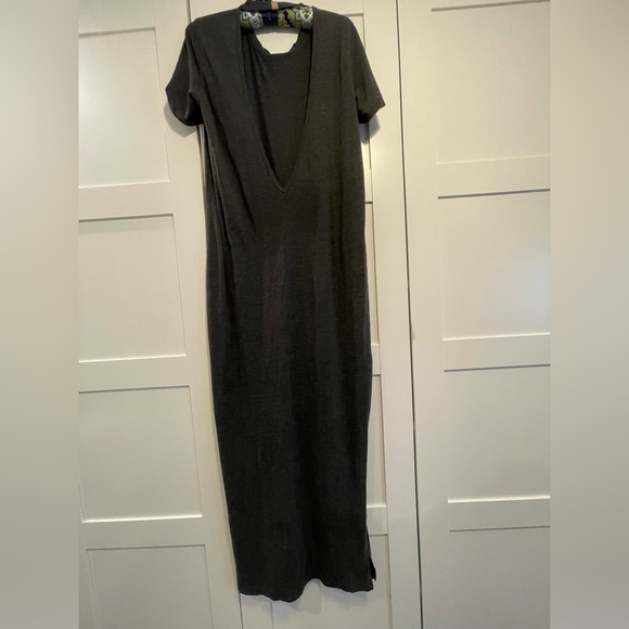LUNYA Restore Organic Pima Cotton Maxi Dress Medium in Grey - Picture 4 of 7